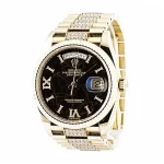Steal Super Clone 36mm Rolex Day-Date 128235 Everose Eisenkiesel - Image 3