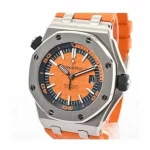 Audemars Piguet Royal Oak 15710ST Super Clone 42mm Orange Rubber - Image 3