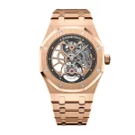 Audemars Piguet Royal Oak 26518OR 41mm Pink Gold Skeleton Tourbillon Super Clone