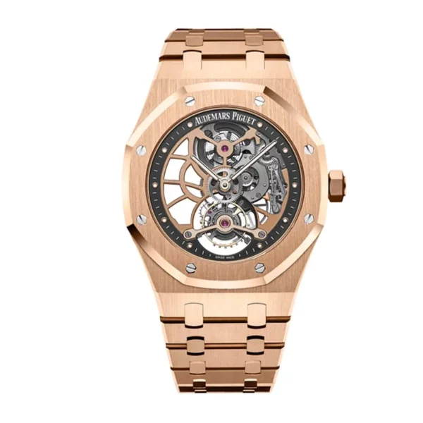 Audemars Piguet Royal Oak 26518OR 41mm Pink Gold Skeleton Tourbillon Super Clone