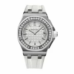 Audemars Piguet Royal Oak 37mm White Rubber Diamond Super Clone Watch