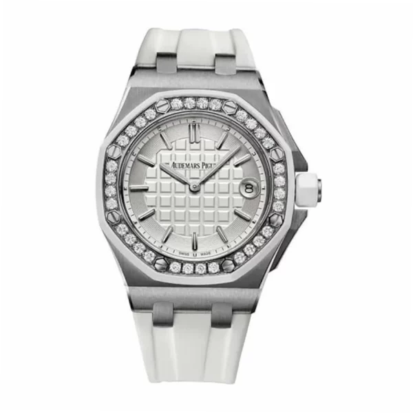Audemars Piguet Royal Oak 37mm White Rubber Diamond Super Clone Watch
