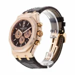 Audemars Piguet Royal Oak Offshore 41mm Rose Gold Brown Crocodile Super Clone - Image 3