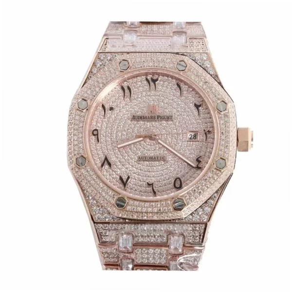 Audemars Piguet Royal Oak AP160SF296 42mm Iced Out Rose Gold Super Clone