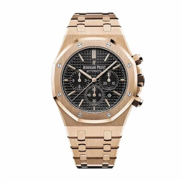 Audemars Piguet Royal Oak 41mm Super Clone Rose Gold Black Dial