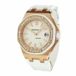 Audemars Piguet Royal Oak 37mm White Dial Pink Gold Replica - Image 3