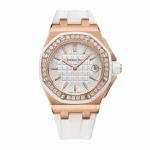 Audemars Piguet Royal Oak 37mm White Dial Pink Gold Replica