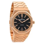Audemars Piguet Royal Oak 15400OR 41mm Rose Gold Black Dial Super Clone - Image 3