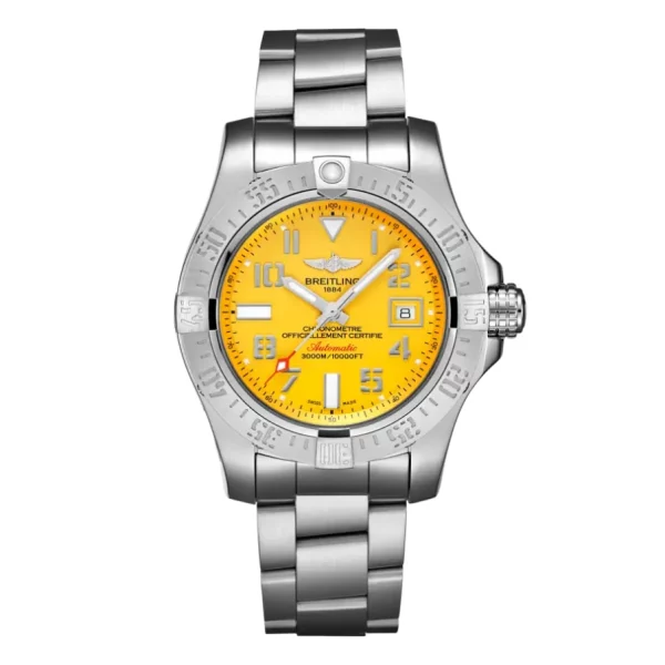 Breitling Avenger II Seawolf A17331 Yellow Dial 45mm Super Clone