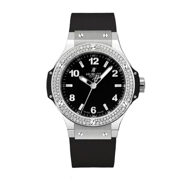 Hublot Big Bang 38mm Steel Diamond Bezel Black Rubber 361.SX.1270.RX.1104 Super Clone