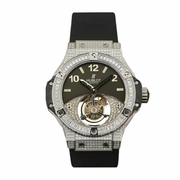 Hublot Big Bang 45mm All Black Diamond Super Clone Watch 411.JX.1170.RX