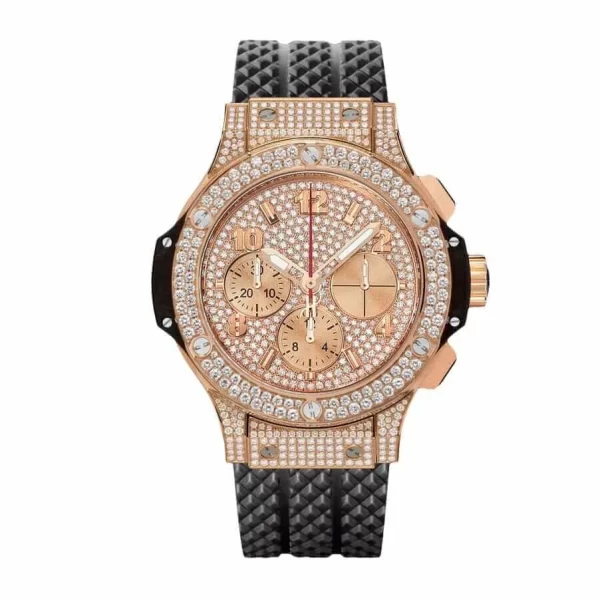 Hublot Big Bang 44mm Rose Gold Diamond Bezel Super Clone Watch