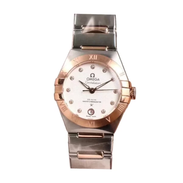 Omega Constellation 29mm Steel Rose Gold Replica Super Clone Watch
