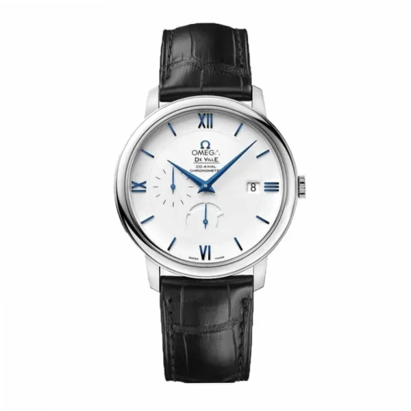 Omega De Ville Prestige 39.5mm White Dial Black Leather Super Clone Watch