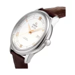 Omega De Ville Prestige 39.5mm White Dial Brown Leather Super Clone Watch - Image 4