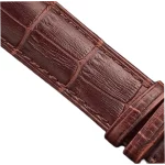 Omega De Ville 40mm Gold Steel Silver Dial Brown Leather Strap Super Clone - Image 6