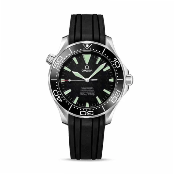 Omega Seamaster 2254 41mm Super Clone Watch Black Dial Rubber