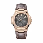 Patek Philippe Nautilus 324 S C Rose Gold Brown Leather Super Clone