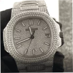 Patek Philippe Nautilus 5719/10G Iced Out 1:1 Super Clone Watch - Image 3