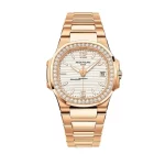 Patek Philippe Nautilus 7118/1200R Rose Gold Diamond Bezel 35mm Super Clone