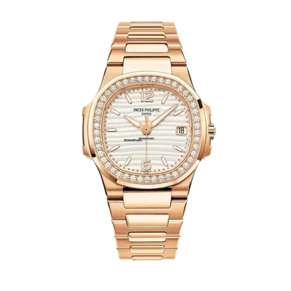 Patek Philippe Nautilus 7118/1200R Rose Gold Diamond Bezel 35mm Super Clone