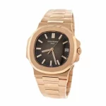Patek Philippe Nautilus 5711/1R Rose Gold Black Dial Super Clone Watch - Image 3