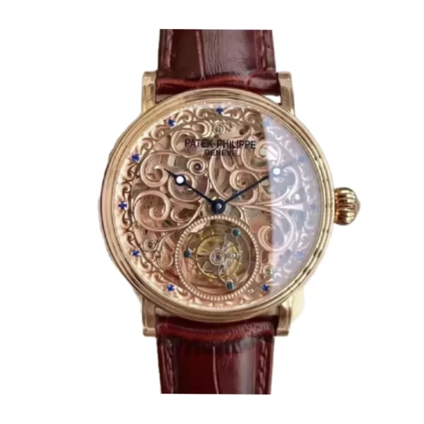 Patek Philippe Tourbillon 40mm Rose Gold Sapphire Super Clone Watch