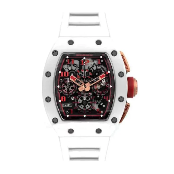 Richard Mille RM 011-FM 50mm White Skeleton Super Clone Watch
