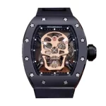 Richard Mille RM52-01 Rose Gold Skull Tourbillon 40mm Super Clone