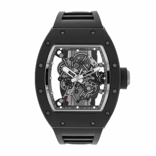 Richard Mille RM055 Super Clone Watch 50mm Black Rubber