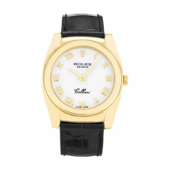 Rolex Cellini 5320/8 32mm Yellow Gold White Dial Super Clone