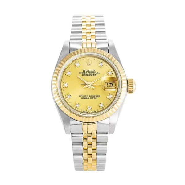 Rolex Datejust 69173 26mm Yellow Gold Steel Diamond Super Clone