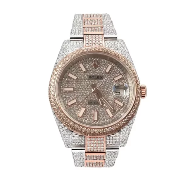 Rolex Datejust 126303 41mm Two-Tone Iced Out Super Clone