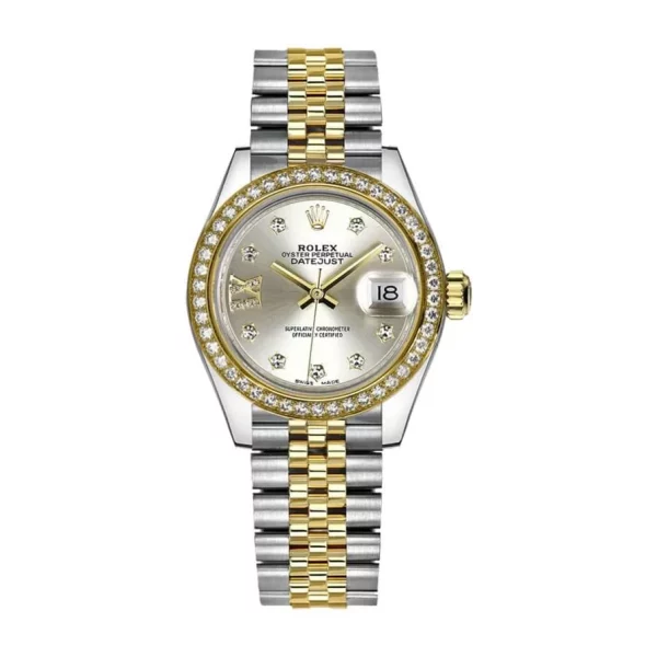 Rolex Datejust 28mm 279383RBR Yellow Gold Champagne Diamond Dial Super Clone