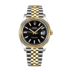Rolex Datejust 126333 41mm Steel Gold Black Dial Super Clone