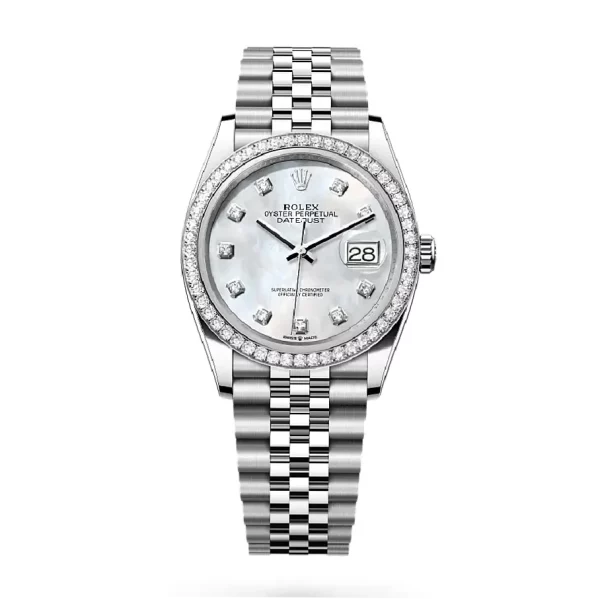 Rolex Datejust 126284RBR 36mm Diamond Dial Super Clone Watch