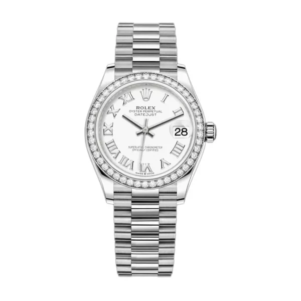 Rolex Datejust 31mm 278289RBR Super Clone White Gold Diamond Watch