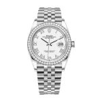 Rolex Datejust 36 126284RBR Super Clone White Roman Dial