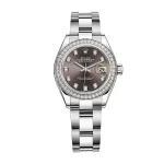 Rolex Datejust 128300 28mm Super Clone Dark Rhodium Diamond Dial