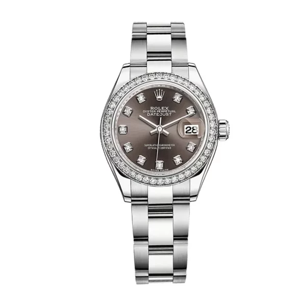 Rolex Datejust 128300 28mm Super Clone Dark Rhodium Diamond Dial