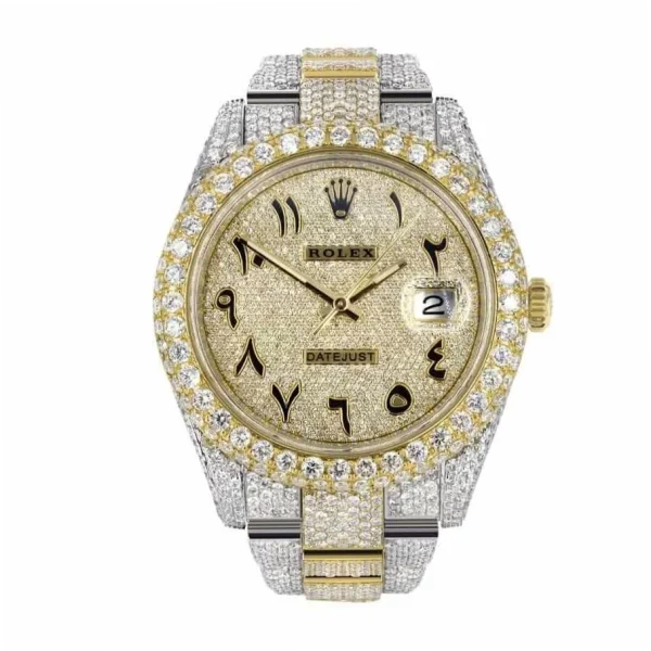 Rolex Datejust 41mm 116300 Super Clone Iced Out Arabic Dial