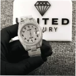 Rolex Datejust 126300 41mm Super Clone Iced Out Arabic Dial - Image 3