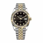 Rolex Datejust 126333 36mm Steel Gold Black Dial Super Clone