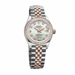 Rolex Datejust 28mm 279381RBR Everose Gold Diamond Super Clone - Image 3