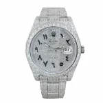 Rolex Datejust 126300 41mm Super Clone Iced Out Arabic Dial
