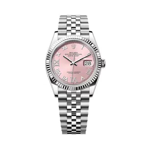 Rolex Datejust 116234 36mm Pink Dial 904L Steel Super Clone