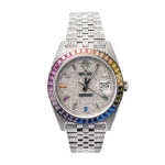 Rolex Datejust 126300 41mm Super Clone Iced Out Rainbow