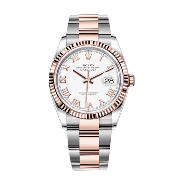 Rolex Datejust 126231 36mm Steel Gold White Dial Super Clone