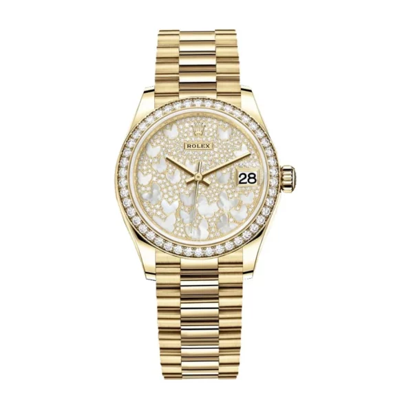 Rolex Datejust 31mm 278288RBR Super Clone Watch Yellow Gold Diamond Dial