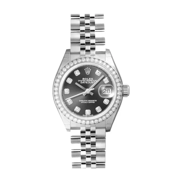 Rolex Datejust 28mm 279384RBR Super Clone Grey Diamond Dial